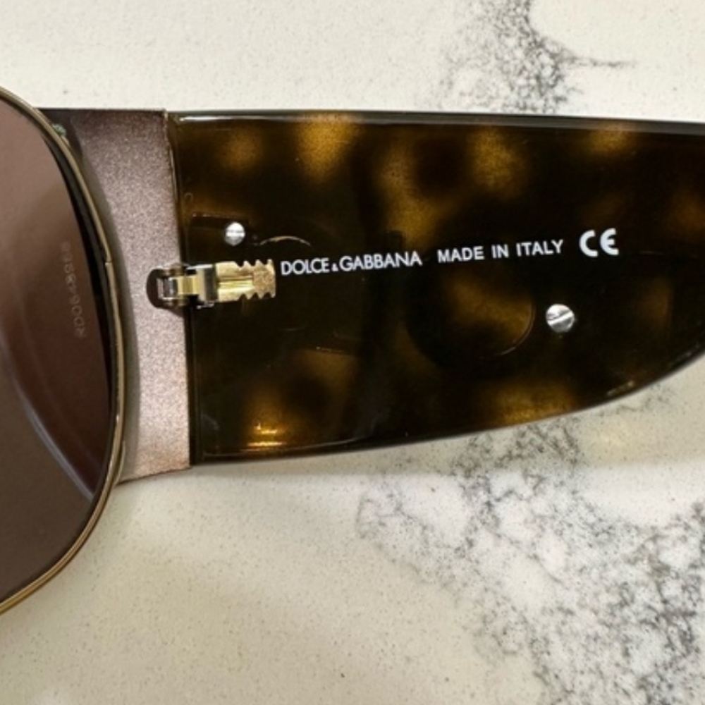 Dolce Gabbana Tortoise Shell Shield Sunglasses - Picture 8 of 10